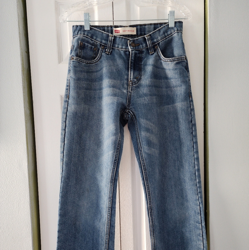 Levi's 505 Regular Straight Boys Jeans. Denim Streetwear